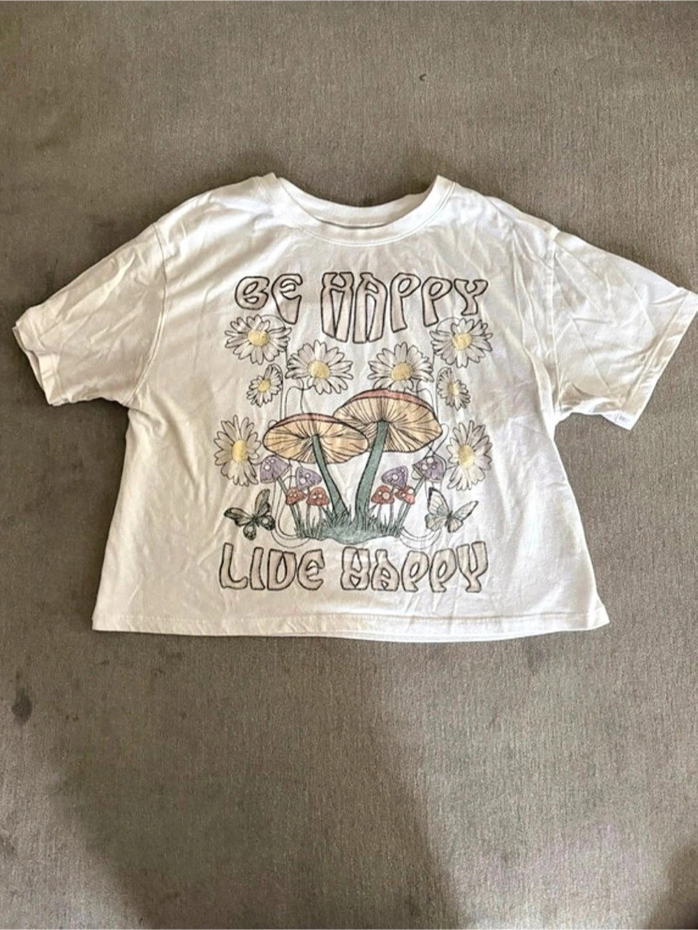 Love Tribe Be Happy Live Happy Mushroom Short-Sleeve T-Shirt & Nike pants Set